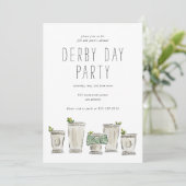 Mint Julep Horse Race Derby Day Party Kaart (Staand voorkant)