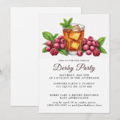 Mint Julep Horse Race Derby Day Party Kaart (Voorkant / Achterkant)