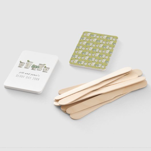 Mint Julep Horse Races Derby Day Handwaaier (Niet-gemonteerd)