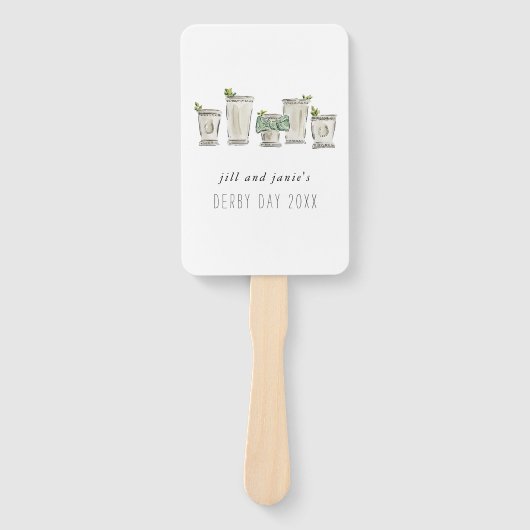 Mint Julep Horse Races Derby Day Handwaaier (Voorkant)