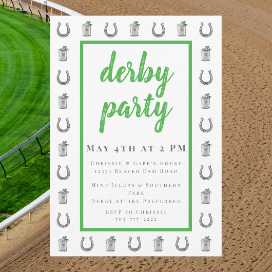 Mint Julep & Horseshoe Border Derby Preppy Race Kaart