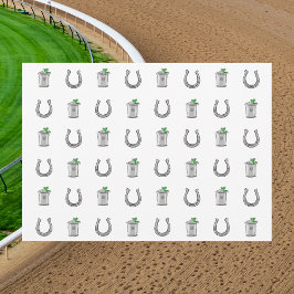 Mint Julep & Horseshoe Pattern Preppy Bedankt