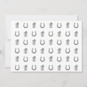 Mint Julep & Horseshoe Pattern Preppy Thank You Bedankkaart (Voorkant)