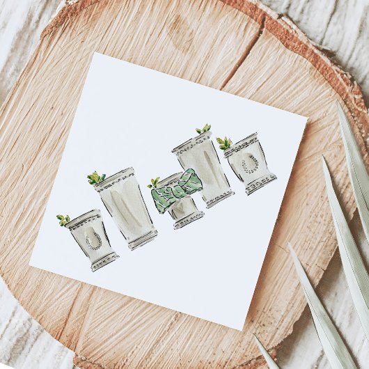 Mint Julep Illustrated Horse Race Derby Day Servet
