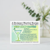 Mint Julep Martini Recept Briefkaart (Staand voorkant)