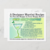 Mint Julep Martini Recept Briefkaart (Voorkant / Achterkant)