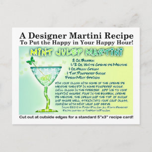 Mint Julep Martini Recept Briefkaart
