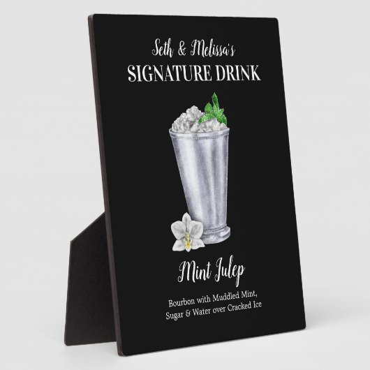 Mint Julep ・ PERSONALIZE deze Drink van de Handtek Fotoplaat (Zijkant)