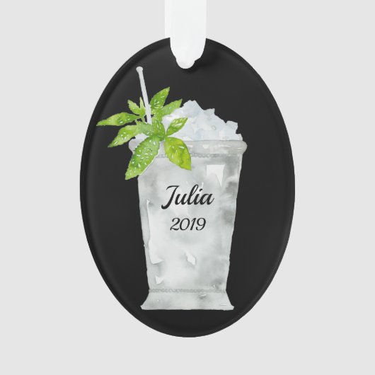 Mint Julep persoonlijk Ornament (voorkant)