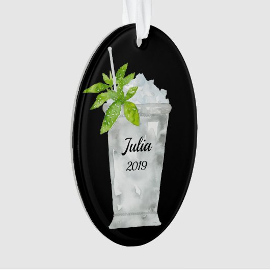 Mint Julep persoonlijk Ornament (voorkant)