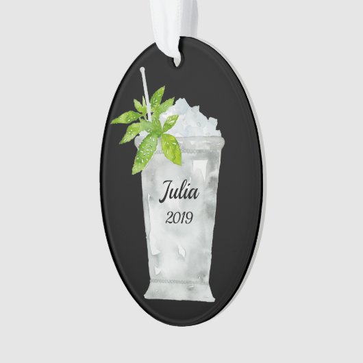 Mint Julep persoonlijk Ornament (voorkant)