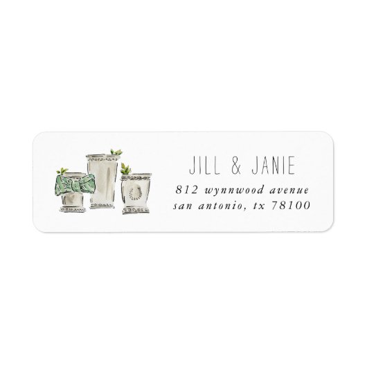 Mint Julep Return Address Labels (Voorkant)