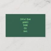 Mint Julep Visitekaartje (Achterkant)