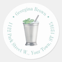 Mint Julep Waterverf Cocktail retour adres