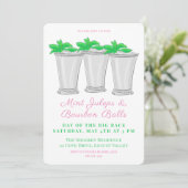 Mint Juleps Bourbon Balls Paardenrace Derby Dag Kaart (Staand voorkant)
