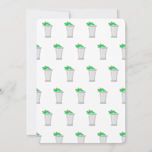 Mint Juleps Horse Race Derby Day Kaart (Achterkant)
