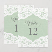 Mint kant dagelijks bruiloft tafel nummer tafel Ka Briefkaart (Voorkant / Achterkant)