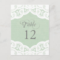 Mint kant dagelijks bruiloft tafel nummer tafel Ka