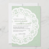 Mint kant dagelijks bruiloft uitnodiging (Voorkant)