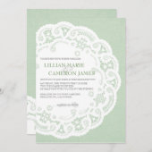 Mint kant dagelijks bruiloft uitnodiging (Voorkant / Achterkant)