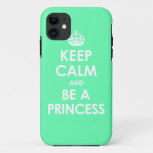 Mint Keep Calm & Be a Princess iPhone 5 Hoesje