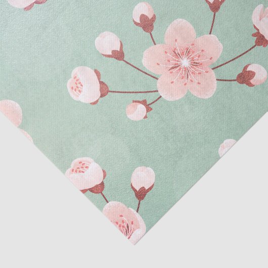 Mint, kersenbloesem, lentesbloem, japans, sakura tissuepapier (Detail)