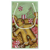 Mint Kerstmis Cookies Cadeauzak Klein Cadeauzakje (Achterkant)