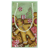 Mint Kerstmis Cookies Cadeauzak Klein Cadeauzakje (Voorkant)