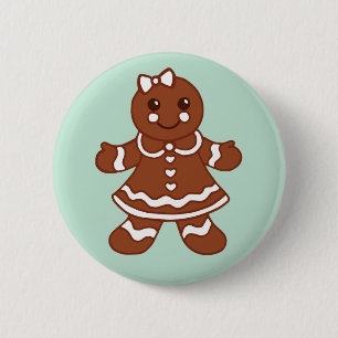 Mint-kerstontbijtontbijtkoek Girl Button