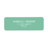 Mint klassieke gepersonaliseerde bruiloft etiket (Voorkant)