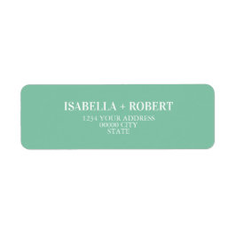Mint klassieke gepersonaliseerde bruiloft etiket
