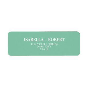 Mint klassieke gepersonaliseerde bruiloft etiket