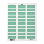 Mint klassieke gepersonaliseerde bruiloft etiket (Full Sheet)