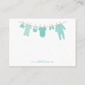 Mint Kleine Kleding Luier Raffle Tickets Informatiekaartje (Achterkant)