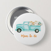 Mint kleine pompoen Baby shower mam om te zijn Ronde Button 7,6 Cm (Voorkant /achterkant)