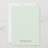 Mint kleur blok met moderne typografie foto save the date (Achterkant)
