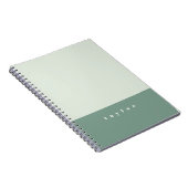 Mint Kleurblok Aangepaste Naam Notitieboek (Rechterzijde)