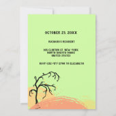 Mint Kleurrijke Abstracte Halloween Party Kaart (Achterkant)