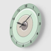 Mint & koffie-cirkels en Bullseye met cijfers Grote Klok (Hoek)