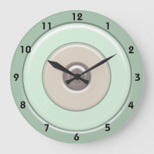 Mint & koffie-cirkels en Bullseye met cijfers Grote Klok