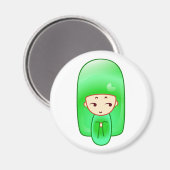 Mint kokeshi magneet (Voorkant / Achterkant)