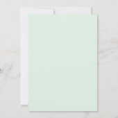 Mint Koraalblad Bruiloft Kaart (Achterkant)