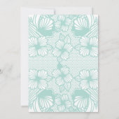 Mint Lace Corset Bridal Lingerie Shower Kaart (Achterkant)