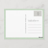 Mint Lace Doily bruiloft dank u Briefkaart (Achterkant)