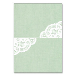 Mint Lace Doily Trouwtafel Plaats Kaarten