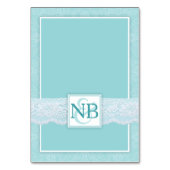Mint-lace-getlindenumkaarten voor bruiloft kaart (Achterkant)