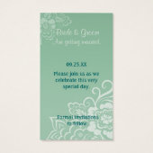 Mint Lace - Save the Date Visitekaartjes (Achterkant)