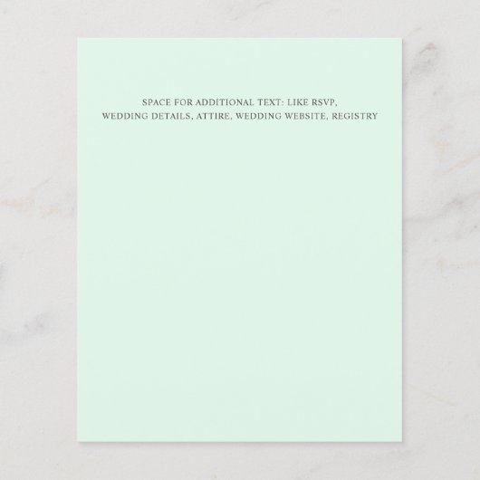 Mint LAGE KOSTEN Eenvoudig handgeschreven minimale (Achterkant)