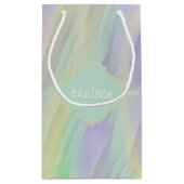 Mint Lavender Yellow Monogram Klein Cadeauzakje (Achterkant)