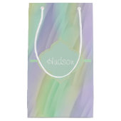 Mint Lavender Yellow Monogram Klein Cadeauzakje (Voorkant)